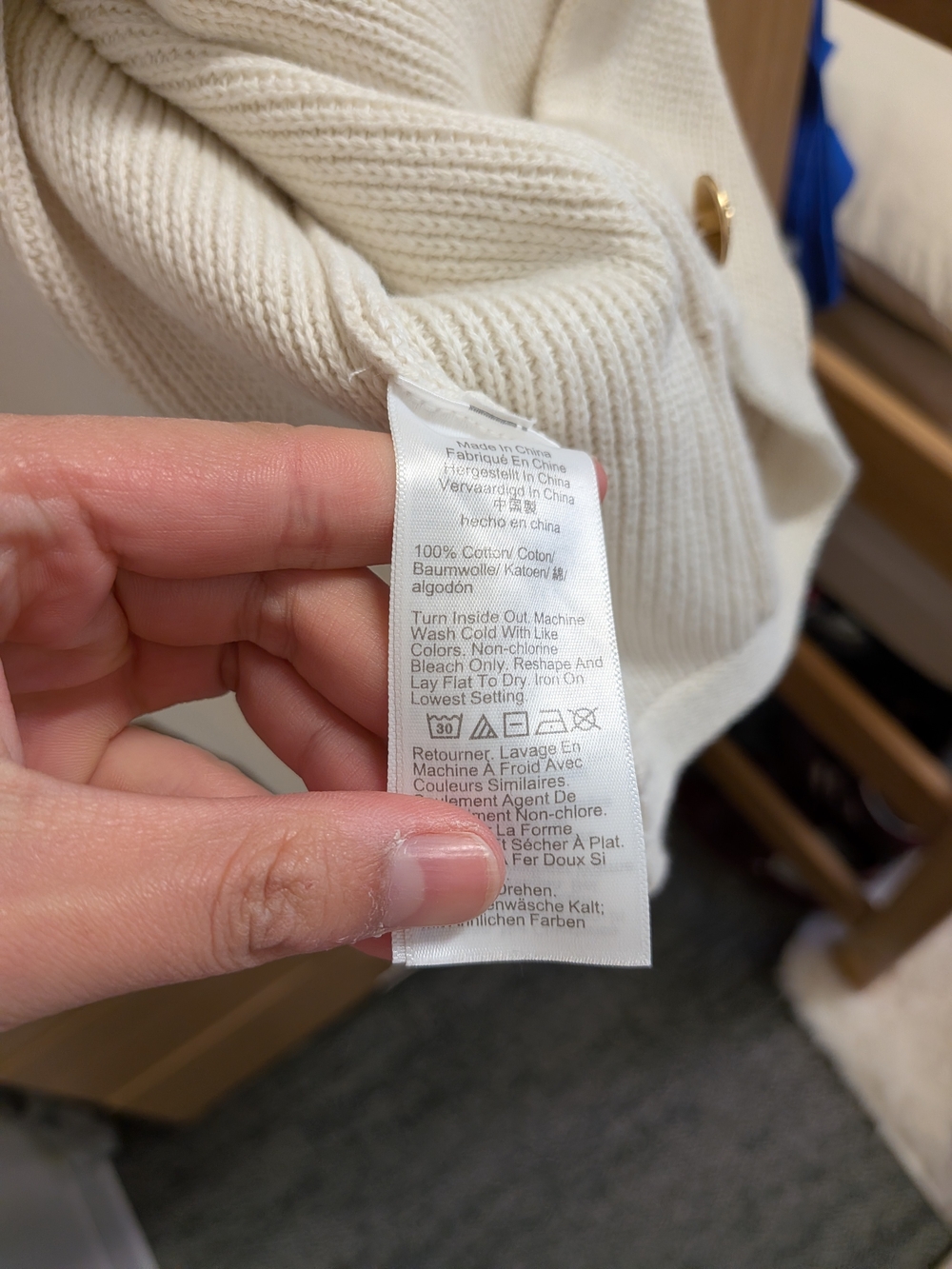 J. Crew Cream Button-Front Cropped Cardigan - Picture 2 of 6